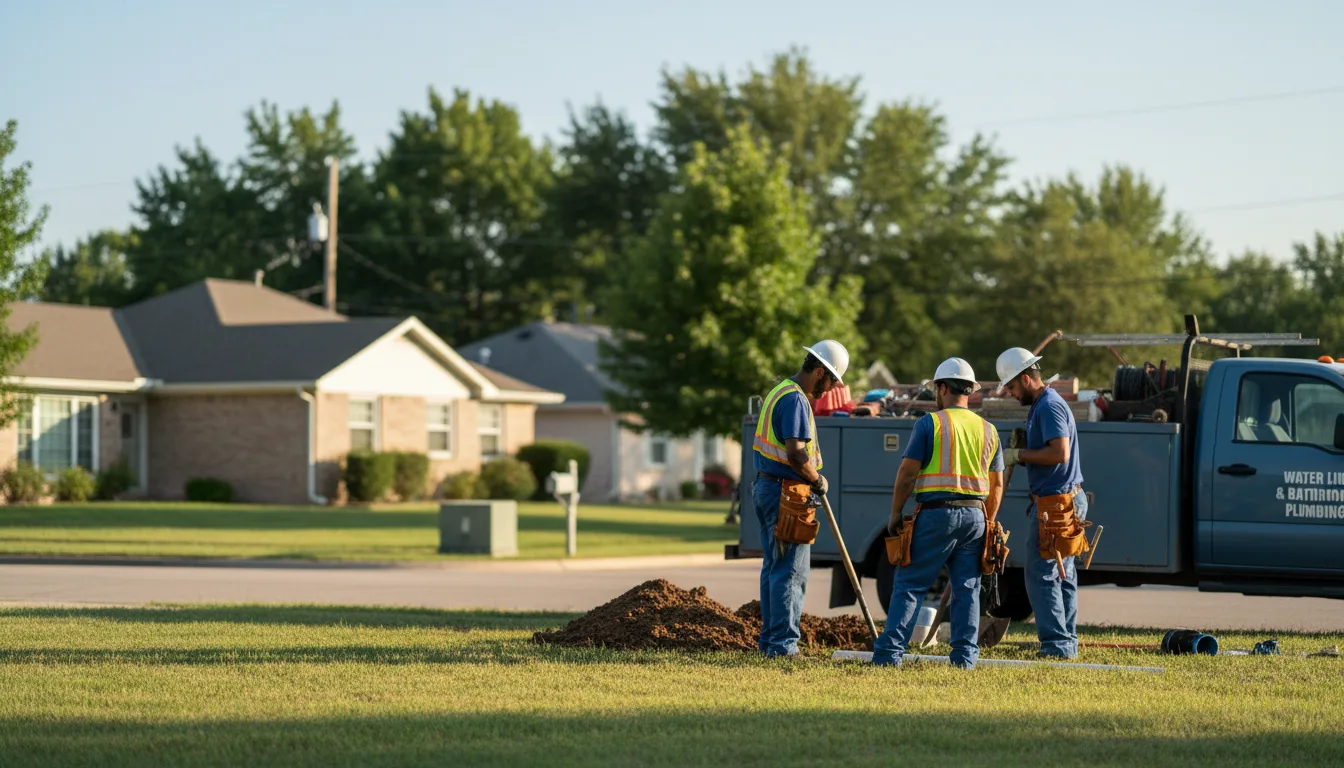Residential water line and bathroom plumbing service in Spalding, MI